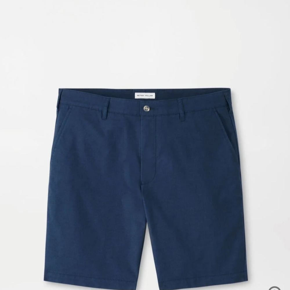 Peter Millar Crown Comfort Classic Fit Flat Front Shorts Size 35 - Picture 2 of 9